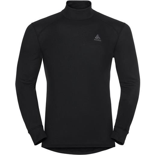 Odlo - maglia termica - t-shirt ml active warm eco turtle neck black per uomo - taglia m - nero