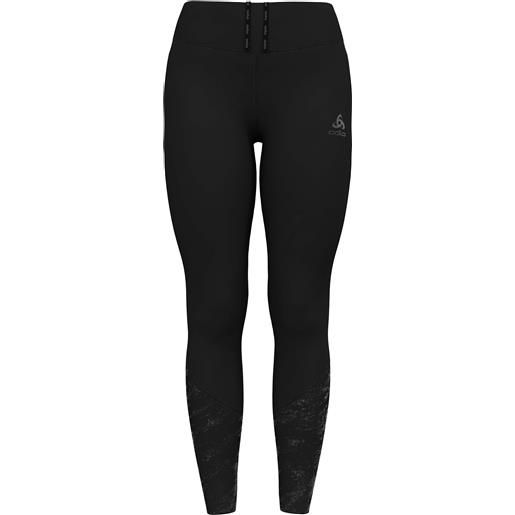 Odlo - collant tecnici - tights essential print black per donne - taglia xs, s, m, l - nero