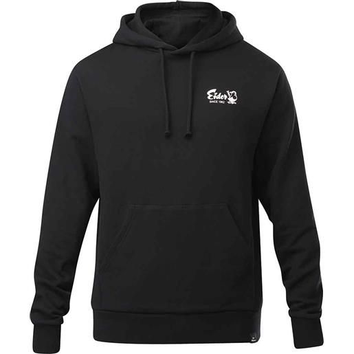 Eider - felpa in cotone - vintage hoodie cotton black per uomo in cotone - taglia xs, s, m, l, xl, xxl - nero