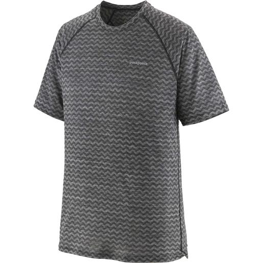 Patagonia - t-shirt da running - m's ridge flow shirt black per uomo - taglia s, m, l, xl - nero