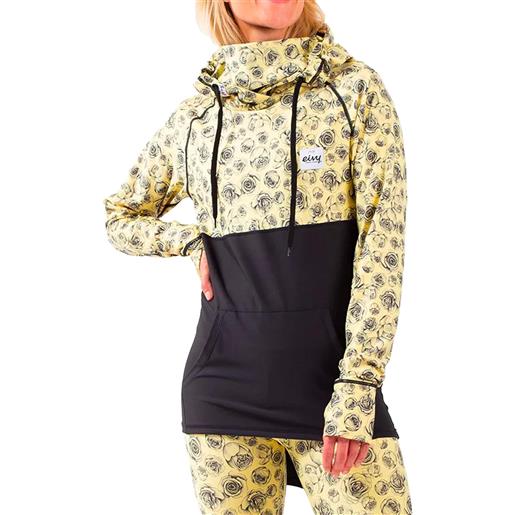 Eivy - maglia termica - icecold hoodie top yellow charcoal rose per donne in materiale riciclato - taglia s - giallo