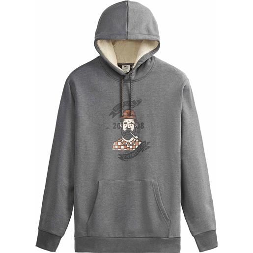Picture Organic Clothing - felpa con cappuccio - chuchie plush hoodie dark grey melange per uomo in cotone - taglia s, m, l, xl - grigio