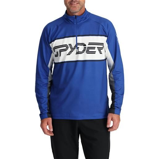 Spyder - maglietta tecnica - paramount 1/2 zip electric blue per uomo - taglia s, m, l, xl