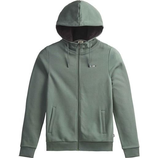 Picture Organic Clothing - felpa con cappuccio in cotone biologico - basement zip hoodie w concrete grey per donne - taglia m - verde