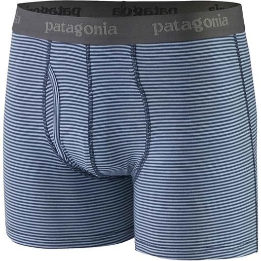 Patagonia - boxer traspiranti - m's essential boxer briefs - 3 in. Fathom stripe/new navy per uomo - taglia s, m, l, xl - blu navy
