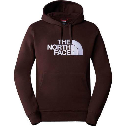 The North Face - felpa con cappuccio - m drew peak pullover hoodie coal brown per uomo in cotone - taglia s, m - marrone