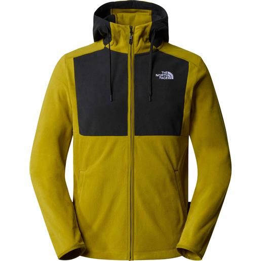 The North Face - giacca di pile - m homesafe full zip fleece hoodie sulphur moss/tnf black per uomo - taglia s, m, xl - giallo