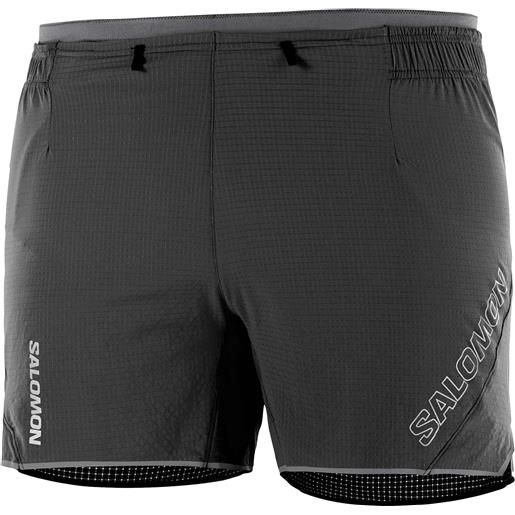 Salomon - pantaloncini leggeri tecnici - sense aero 5'' shorts m deep black per uomo - taglia s, m, l, xl - nero