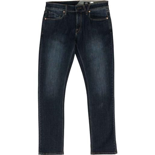 Volcom - jeans comodi - vorta denim vintage blue per uomo - taglia 30,34