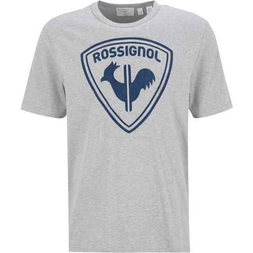 Rossignol - t-shirt in cotone - logo rossi tee heather grey per uomo in cotone - taglia s, m, l, xl - grigio