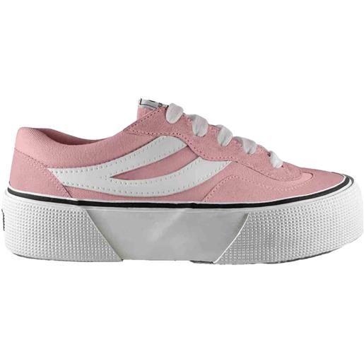 Superga - scarpe con zeppa - 3041 revolley colorblock platform pink white per donne - taglia 35,36,39,40,41 - rosa
