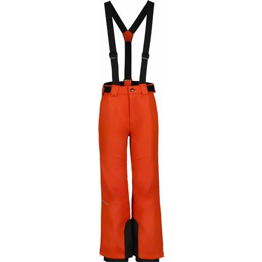 Icepeak - pantaloni da sci con bretelle - lenzen jr rosso mirtillo - taglia bambino 164 cm, 176 cm - arancione