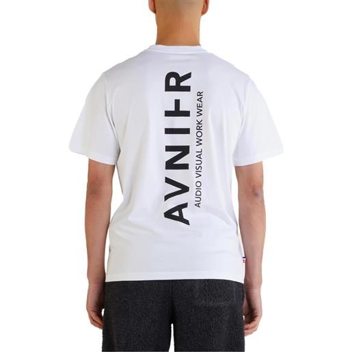 Avnier - t-shirt in cotone organico - t-shirt source white vertical v3 per uomo in cotone - taglia xs, s, m, l, xl - bianco
