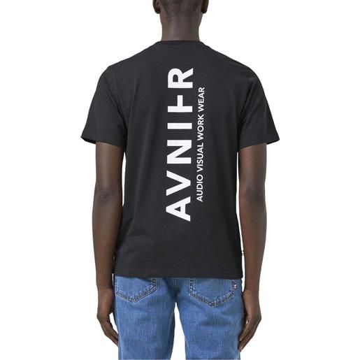 Avnier - t-shirt in cotone organico - t-shirt source black vertical v3 per uomo in cotone - taglia xs, s, m, l, xl, xxl - nero