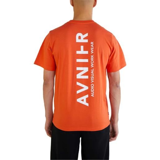 Avnier - t-shirt in cotone organico - t-shirt source red clay vertical v3 per uomo in cotone - taglia xs, s, m, l, xl - arancione
