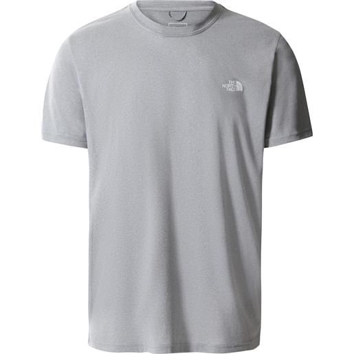 The North Face - t-shirt traspirante- uomo - m reaxion amp crew mid grey heathr per uomo in pelle - taglia s, m, l, xl, xxl - grigio