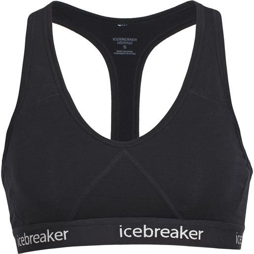 Icebreaker - reggiseno sportino in lana merino 150g/m² - sprite racerback bra w black per donne - taglia s, m, l, xs - nero