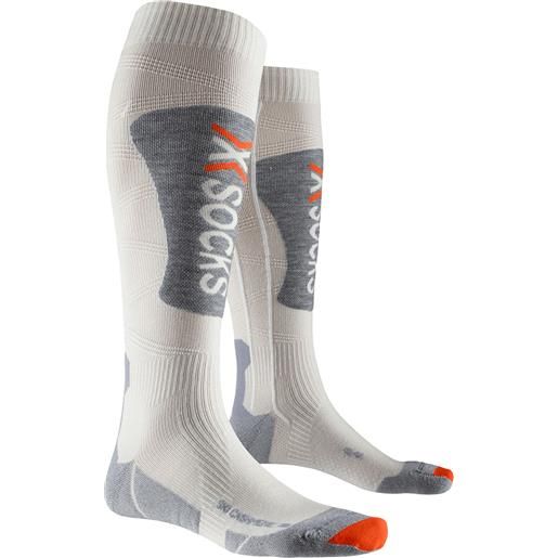X-Socks - calze da sci in lana merino e cachemire - ski cashmere 4.0 arctic white/dolomite grey per uomo - taglia 35-38 - grigio