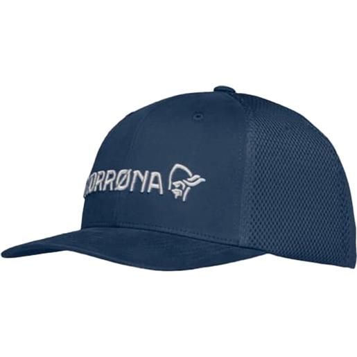Norrona - cappello con visiera curva - /29 mesh flexfit cap indigo night in cotone - taglia s\/m, l\/xl - blu navy