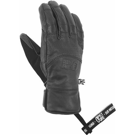 Picture Organic Clothing - guanti da sci in pelle di capra- uomo - glenworth glove black per uomo in pelle - taglia 11 - nero