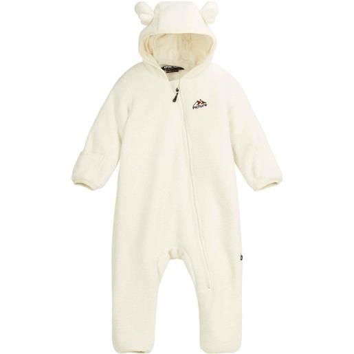 Picture Organic Clothing - tuta in pile - tebery suit light milk - taglia 6 m, 18-24 m, 6-12 m - beige