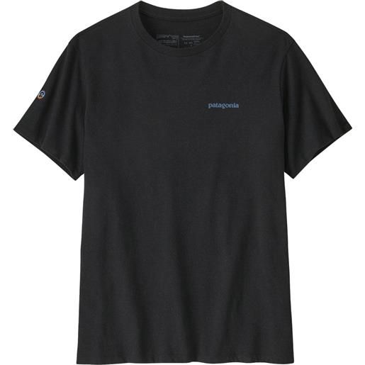 Patagonia - t-shirt in cotone riciclato - fitz roy icon responsibili-tee ink black per uomo - taglia s, m, l, xl, xxl, xs - nero