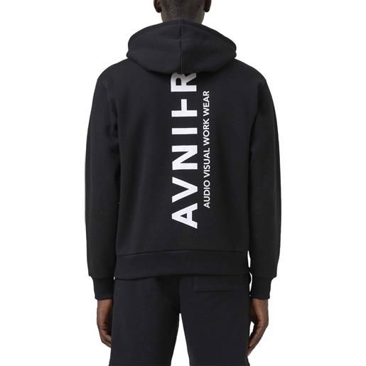 Avnier - felpa con cappuccio - hoodie onset black vertical v3 per uomo in cotone - taglia xs, s, m, l, xl - nero