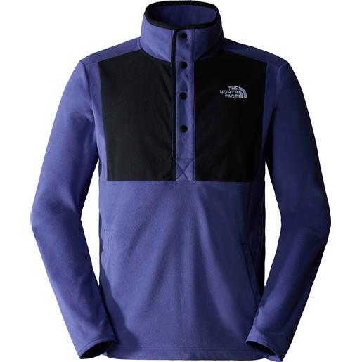 The North Face - pile con bottoni a pressione - m homesafe snap neck fleece pullover cave blue/tnf black per uomo - taglia s, m, l