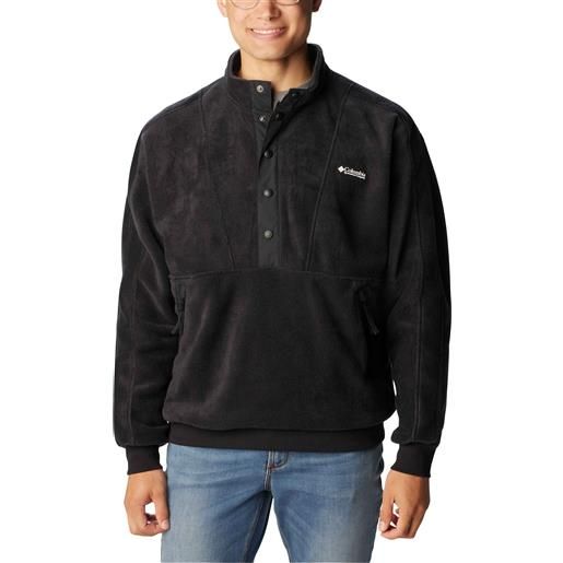 Columbia - pile con chiusura a bottoni - wintertrainer™ fleece pullover black per uomo - taglia s, m, l, xl - nero