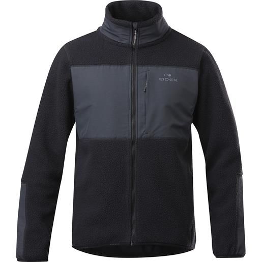 Eider - giacca di pile morbida e comoda - m rosael sherpa fleece black per uomo in poliestere riciclato - taglia s, m, l, xl - nero