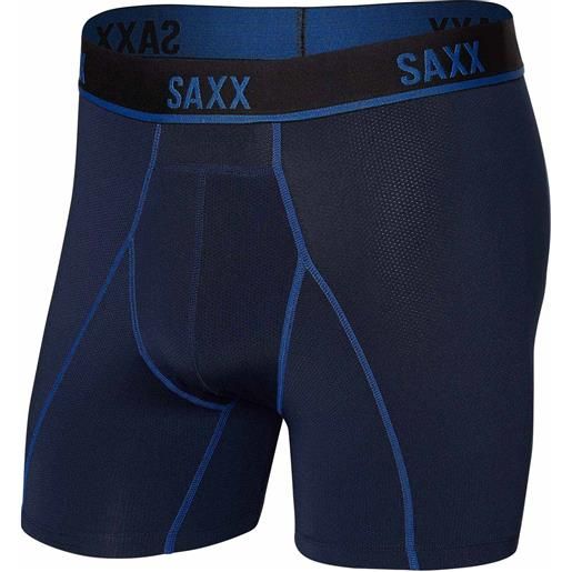 Saxx Underwear - boxer a compressione leggera - kinetic hd boxer brief navy/city blue per uomo - taglia s, m, l, xl, xxl, xs - blu navy