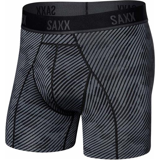 Saxx Underwear - boxer a compressione leggera - kinetic l-c mesh bb optic camo black per uomo - taglia s, m, l, xl, xs - nero