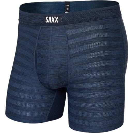 Saxx Underwear - boxer traspiranti - droptemp cool mesh bb fly dark denim heather per uomo - taglia s, m, l, xl - grigio