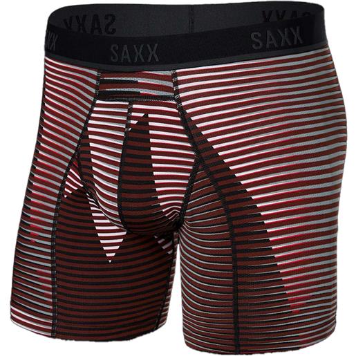 Saxx Underwear - boxer a compressione leggera - kinetic lc mesh bb optic mountain drk brick per uomo - taglia s, m, l, xl - rosso