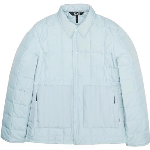 Rains - giacca - liner shirt jacket sky per uomo - taglia s, m - blu