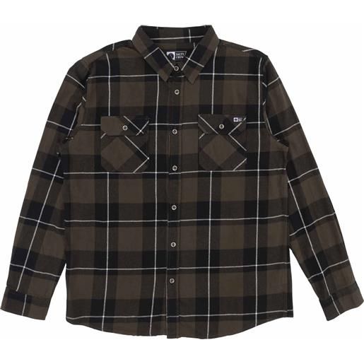 Salty Crew - camicia in cotone - first light flannel black/brown per uomo in cotone - taglia s, m, l, xl - marrone