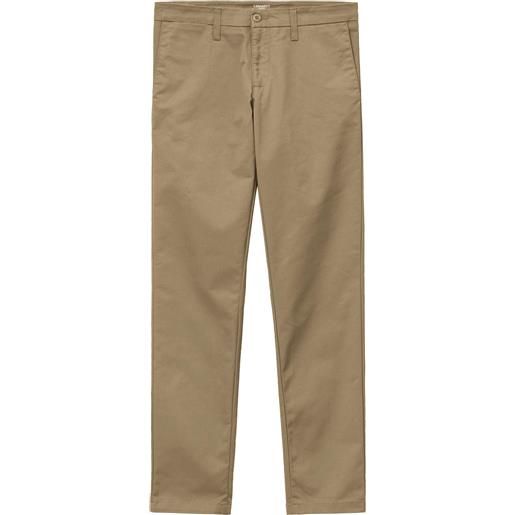 Carhartt - pantaloni chino - sid pant lamar twill leather rinsed per uomo in cotone - taglia 32,34 - beige