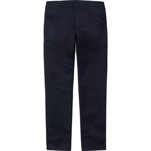 Carhartt - pantaloni chino - sid pant lamar stretch twill dark navy rinsed per uomo in cotone - taglia 32,34 - blu navy