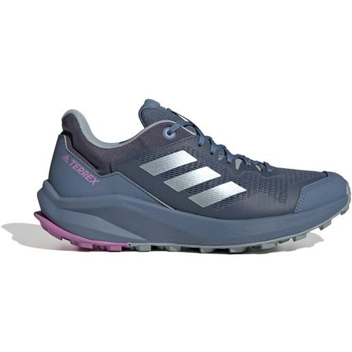 Adidas - scarpe da trail - trailrider w steel/purple per donne - taglia 5,5 uk, 6,5 uk - blu