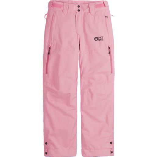 Picture Organic Clothing - pantaloni da sci impermeabili e traspiranti - time pants cashmere rose in pelle - taglia bambino 8a, 10a, 12a, 14a - rosa