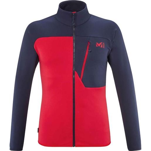 Millet - pile stretch e compatto - seneca jacket m rosso/blu zaffiro per uomo - taglia s, m, l - rosso