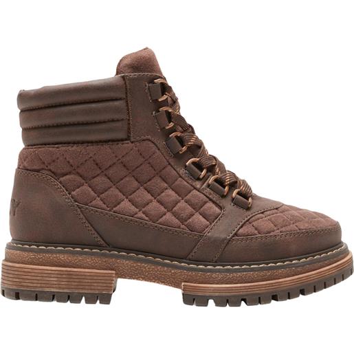 Roxy - scarponcini doposci imbottiti - qwinn boot chocolate per donne - taglia 6 us, 7 us, 8 us, 8,5 us, 9 us - marrone