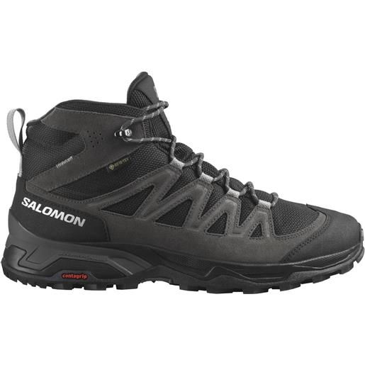 Salomon - scarpe da trekking - x ward leather mid gtx phantom/black/magnet per uomo - taglia 6,5 uk, 7 uk, 7,5 uk, 8 uk, 8,5 uk, 9 uk, 9,5 uk, 10 uk, 10,5 uk, 11 uk - nero