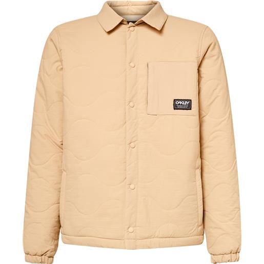 Oakley - giacca imbottita in sherpa - quilted sherpa jacket humus per uomo in nylon - taglia s, m, l, xl - beige