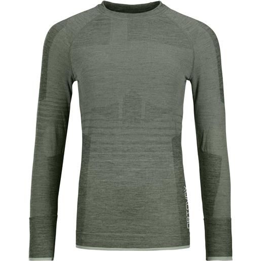 Ortovox - maglia termica in lana merino - 230 competition long sleeve w arctic grey per donne - taglia xs, s - verde