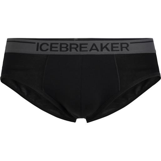Icebreaker - slip tecnico in lana merino 150g/m² - anatomica briefs black/monsoon per uomo - taglia s, m, l, xl - nero