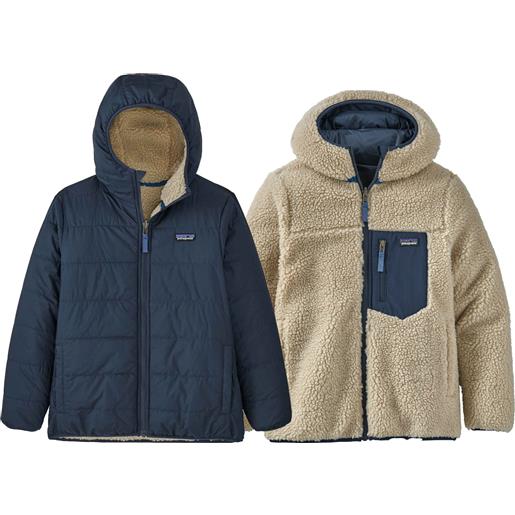 Patagonia - giacca reversibile - boys' reversible ready freddy hoody new navy - taglia l - blu navy