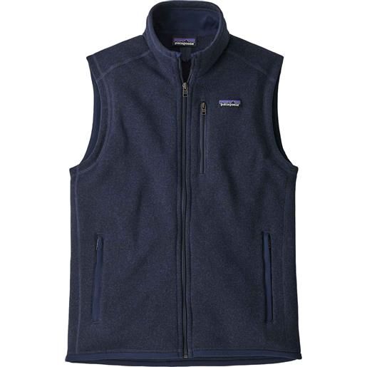 Patagonia - gilet di pile - m's better sweater vest new navy per uomo in poliestere riciclato - taglia s, m, l, xl - blu navy