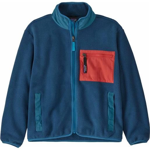 Patagonia - morbida giacca di pile - k's synch jkt tidepool blue - taglia bambino xs, m, l, xl - blu navy
