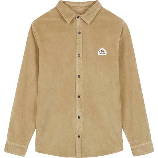 Picture Organic Clothing - camicia - graftons shirt dark stone per uomo - taglia s, l, xl, xxl - beige